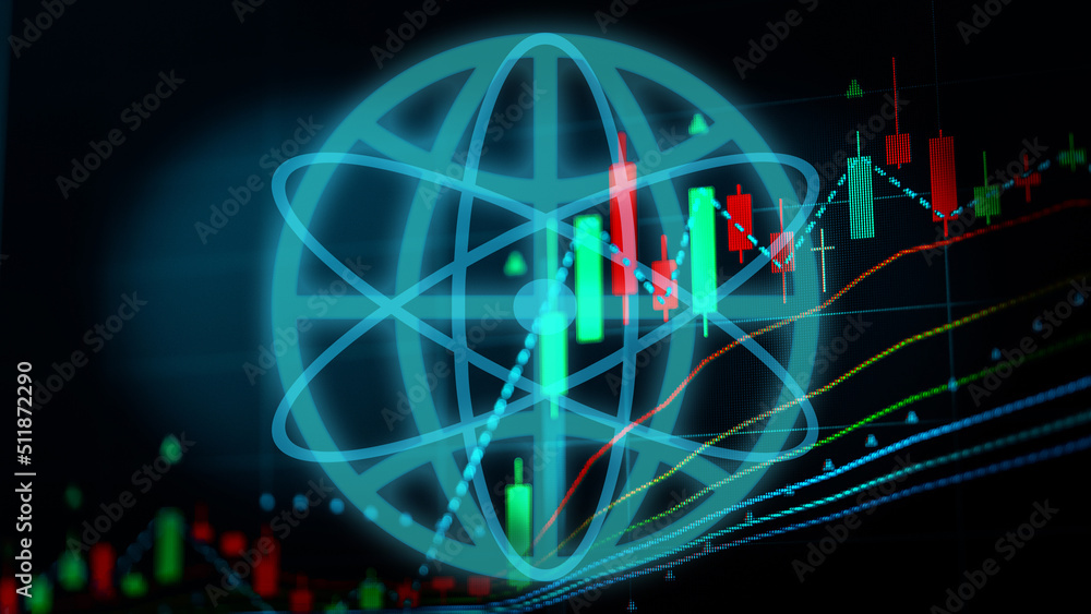 Poster data analyzing in forex and stock market trading: the charts and summary info for making trading. ch