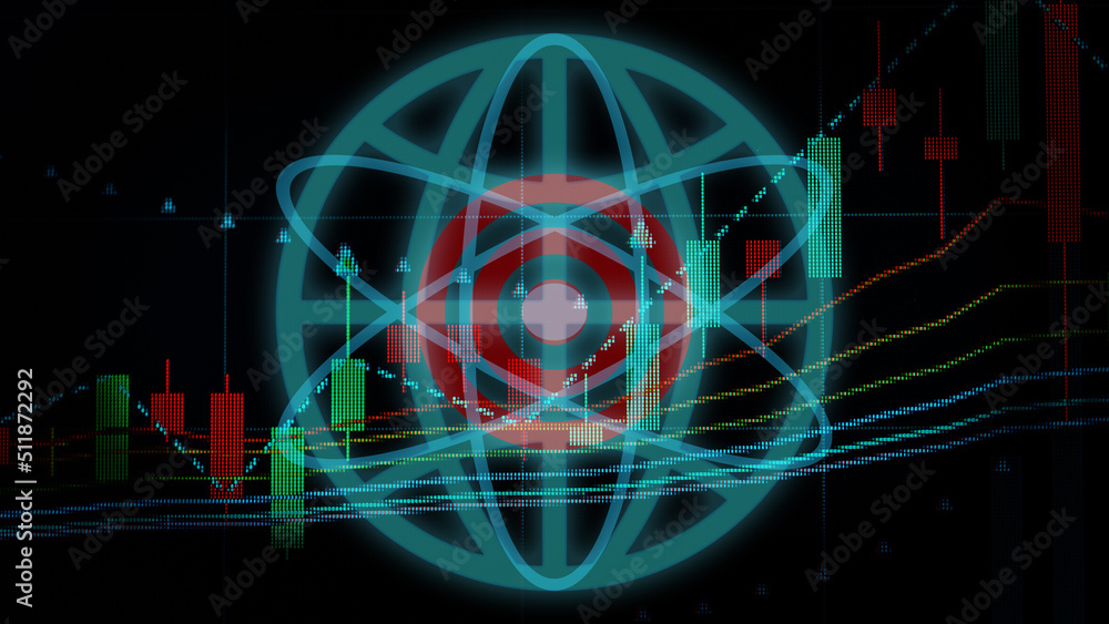 Poster data analyzing in forex and stock market trading: the charts and summary info for making trading. ch