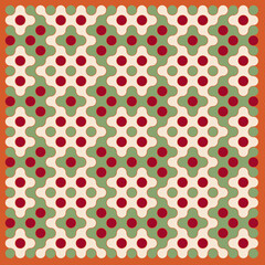 Multicolor truchet tiling connections illustration