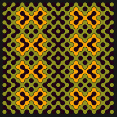 Multicolor truchet tiling connections illustration