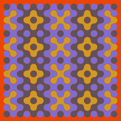 Multicolor truchet tiling connections illustration