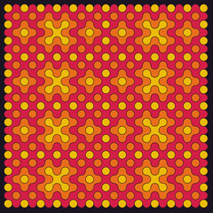 Multicolor truchet tiling connections illustration