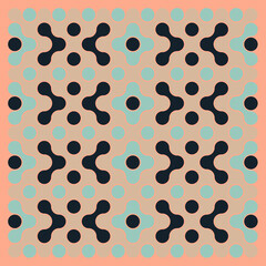 Multicolor truchet tiling connections illustration