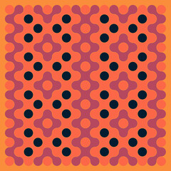 Multicolor truchet tiling connections illustration