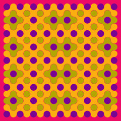 Multicolor truchet tiling connections illustration