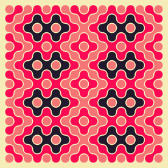 Fototapeta premium Multicolor truchet tiling connections illustration