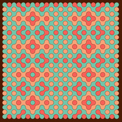 Multicolor truchet tiling connections illustration