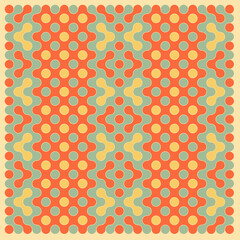 Multicolor truchet tiling connections illustration