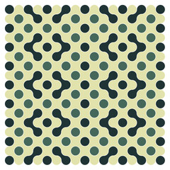 Multicolor truchet tiling connections illustration