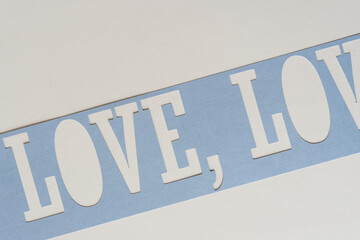 part of a stencil with the word 