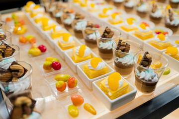 catering food, dessert and sweet, mini canapes, snacks and appetizers, food for the event, sweetmeat
