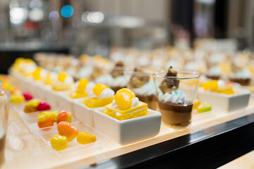 catering food, dessert and sweet, mini canapes, snacks and appetizers, food for the event, sweetmeat

