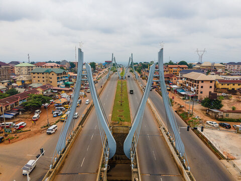 An aerial image of the city of Awka, Anambra