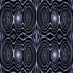 Abstract sci-fi seamless pattern from spirals and spheres