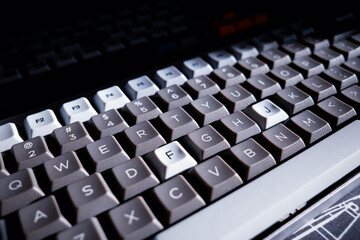 English keyboard for fluent typist backdrop