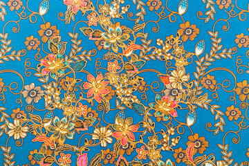 Batik sarong pattern background in Thailand, traditional batik sarong in Asian.
