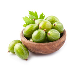 Gooseberry  in wooden plate