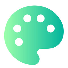 Fototapeta premium paint palette gradient icon