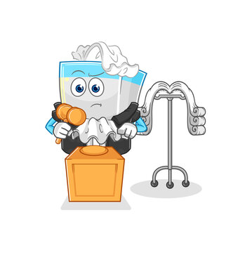 judge glass character holding gavel clip art preview