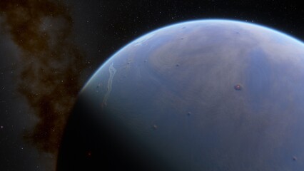 Abstract planets and space background
