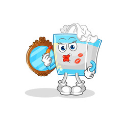 tissue box make up mascot. cartoon vector