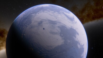 Abstract planets and space background
