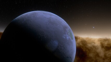 Abstract planets and space background
