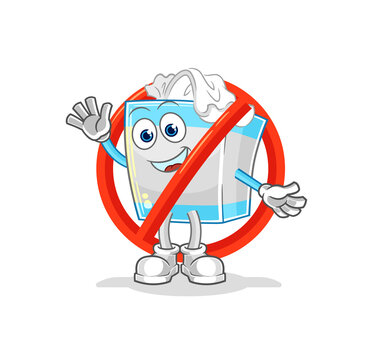 recommend clip art: say no to tissue box mascot. cartoon vector