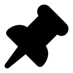push pin glyph icon
