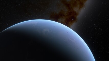 Fototapeta premium Planets and galaxy, science fiction wallpaper. Beauty of deep space. Billions of galaxy in the universe Cosmic art background 3d render 