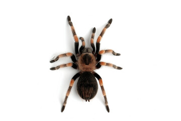 Hamorii tarantula isolated on white background, Hamorii tarantula closeup on white background 