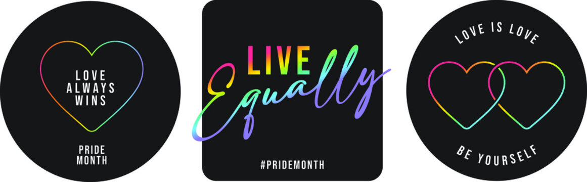 Pride month celebrates icon signage poster vector	