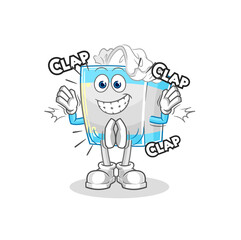 tissue box applause illustration. character vector