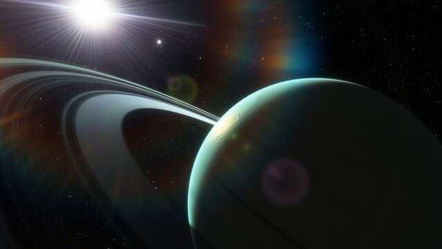 Abstract planets and space background © ANDREI
