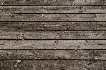 Old wooden planks of a pier