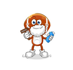 rugby head shave facial hair vector. cartoon character