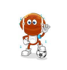 Obraz premium rugby head playing soccer illustration. character vector
