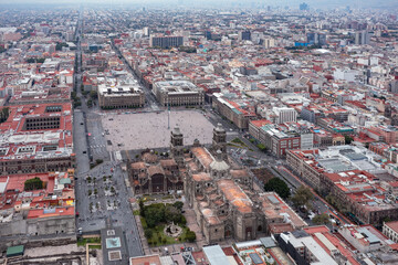 drone view of Zócalo square
