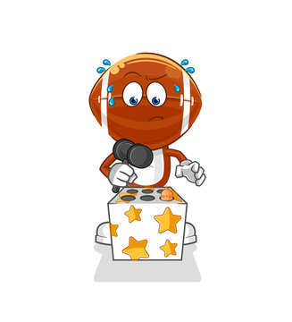 recommend clip art: rugby head play whack a mole mascot. cartoon vector