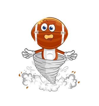 recommend clip art: rugby head in the tornado cartoon character vector