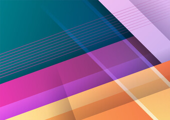 Colorful gradient memphis geometric pattern background texture for poster cover design. Minimal color abstract gradient banner template. Modern vector shape for business presentation and social media