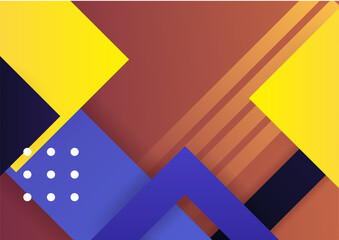 Obraz premium Creative abstract with colorful element design background. Memphis color background design with shapes composition. Futuristic design poster for business presentation, social media template and banner