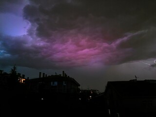 clouds over the city