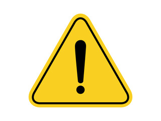 isolated generic caution, common hazardous symbols on yellow round triangle board warning sign for icon, label, logo or package industry etc. flat style vector design.