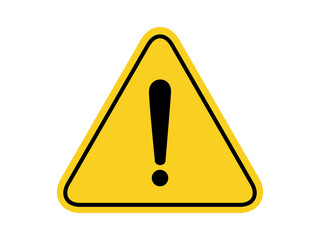 isolated generic caution, common hazardous symbols on yellow round triangle board warning sign for icon, label, logo or package industry etc. flat style vector design.