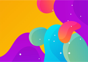 Colorful gradient geometric abstract shape background. Memphis background texture for poster cover design. Minimal color gradient banner template. Modern vector shape for banner, poster, social media