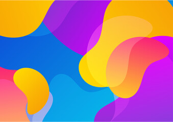 Colorful gradient geometric abstract shape background. Memphis background texture for poster cover design. Minimal color gradient banner template. Modern vector shape for banner, poster, social media