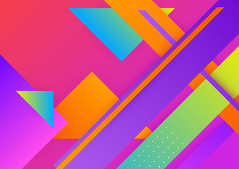 Creative abstract with colorful element design background. Memphis color background design with shapes composition. Futuristic design poster for business presentation, social media template and banner