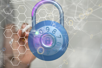 Information technology protected with firewall, secure access and encryption against cyber
