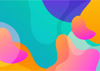 Creative abstract with colorful element design background. Memphis color background design with shapes composition. Futuristic design poster for business presentation, social media template and banner